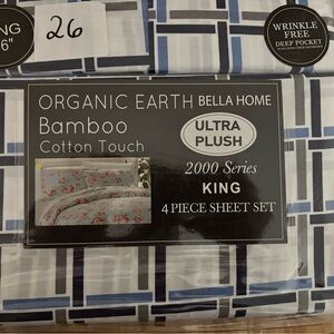 Bamboo King Sheet Set - Blue and White
